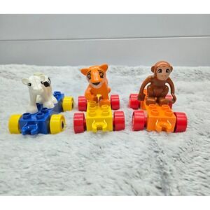 LEGO Duplo Animal Train Set Lion Monkey Cow Building Blocks Toy